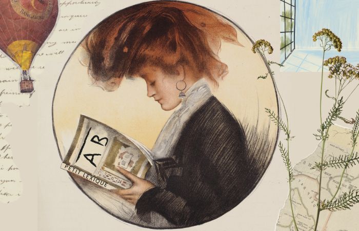 collage illustrant la lecture d'un petit lexique